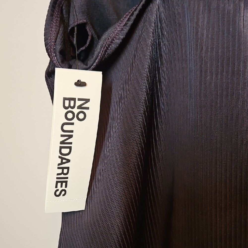 No Boundaries Black One Piece Crisscross Swimsuit Beach XL - Picture 9 of 11